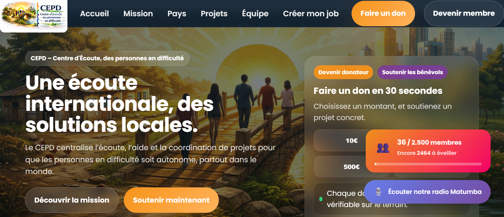 Aperçu du site CEPD