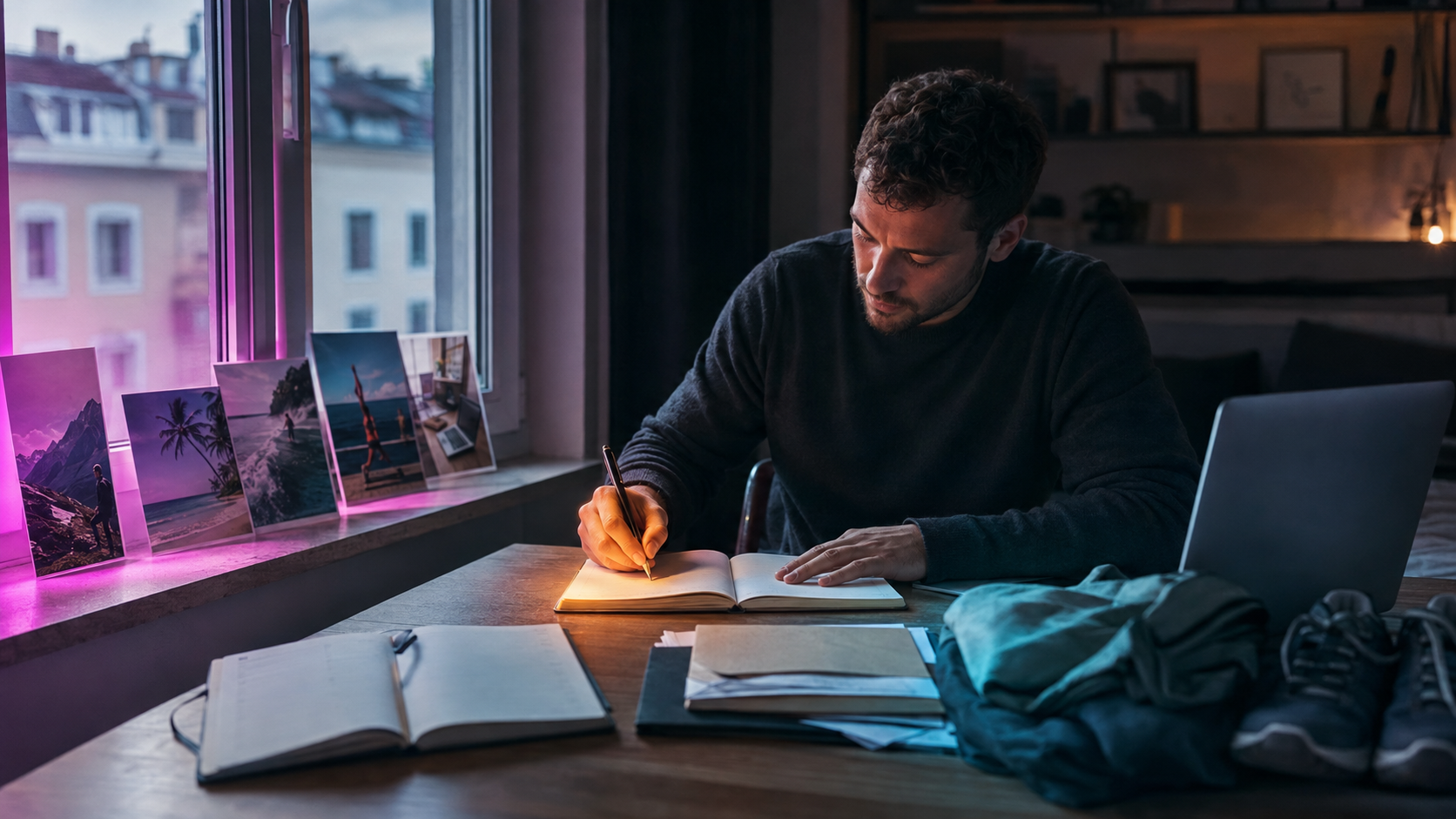 Une personne relie sa vision du futur aux actions réalistes de son quotidien